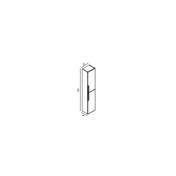 Columna Suspendida WAVE 35x24x162 cm | Mueble Auxiliar Baño