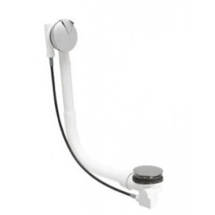 Desagüe automático bañera 70 o 110 cm | Blanco brillo y Cromo