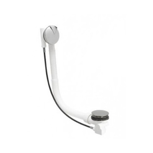 Desagüe automático bañera 70 o 110 cm | Blanco brillo y Cromo
