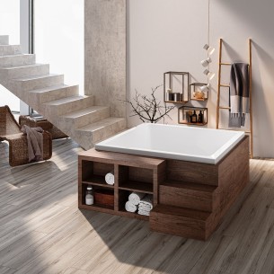 Bañera CATÍ blanca 520L con hidromasaje – Spa en casa