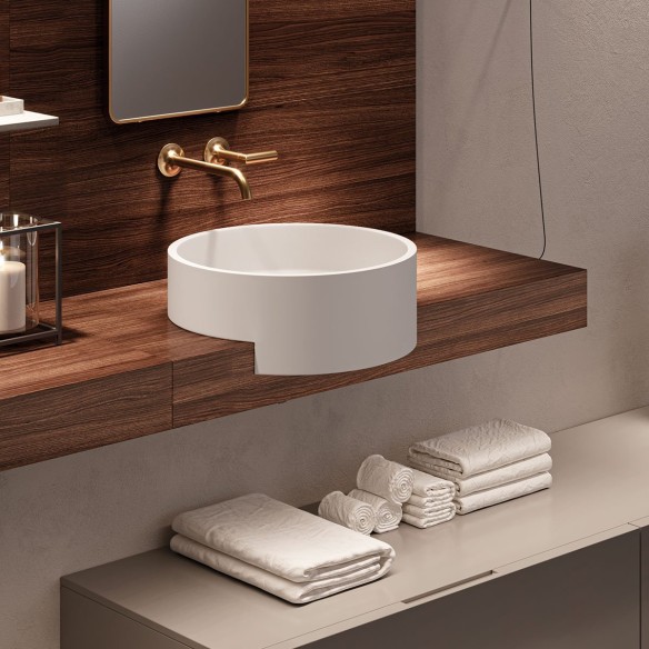 Lavabo BORA BORA SEMI blanco 40x10 cm semiempotrado